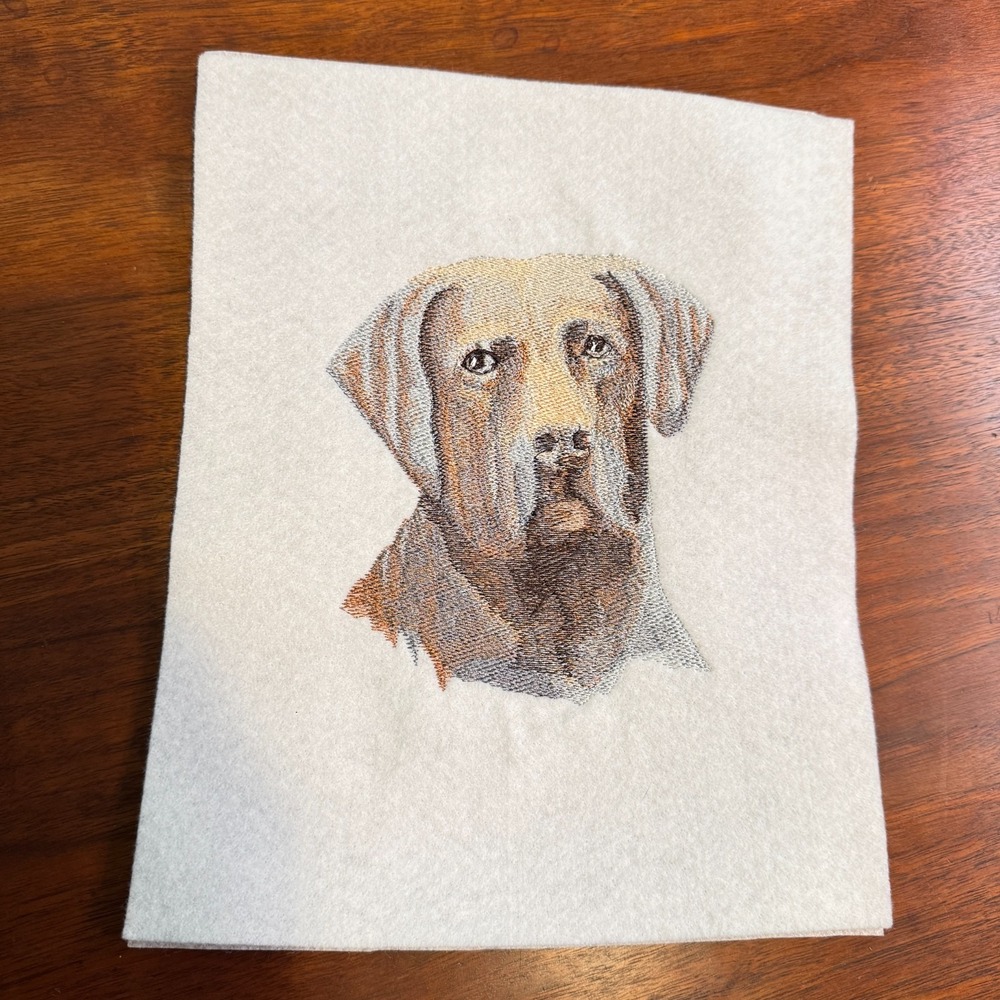 Vintage Chesapeake Bay Retriever Dog Breed Head Handmade Embroidery Sew On